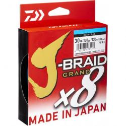 Tresse J-BRAID GRAND X8 Bleu 135 m - DAIWA Ø 0,10mm