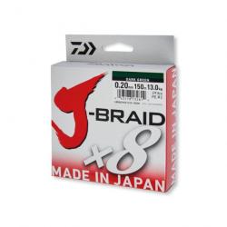 Tresse J-BRAID X8 Vert foncé 150 m - DAIWA Ø 0,10mm
