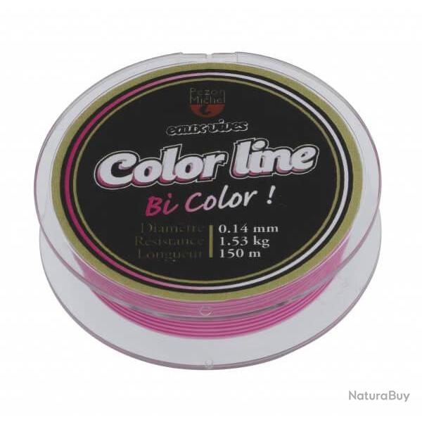 Nylon E.Vives COLOR LINE Pink/ Whit - PEZON & MICHEL  0,185mm