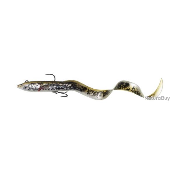 Leurre 4D Real Eel - SAVAGE GEAR Olive/Pearl PHP - 20cm