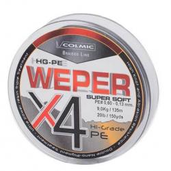Tresse Weper X4 gris 135m - COLMIC Ø 0,08mm