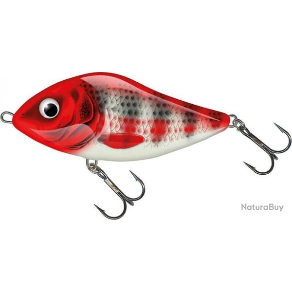 Poisson nageur flottant SLIDER 10 cm - SALMO Red Head Striper