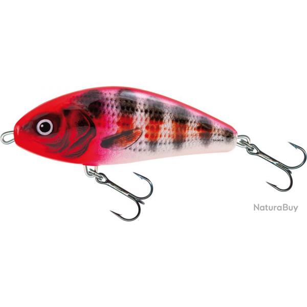 Poisson nageur coulant FATSO 10 cm - SALMO Holo Red Head Striper