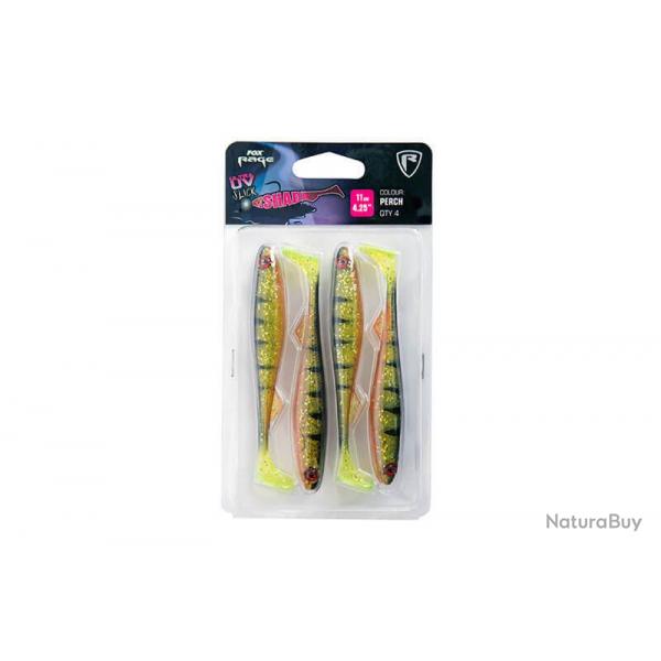 Pack de leurres souples Slick Shad UV - FOX RAGE Perch UV - 11cm