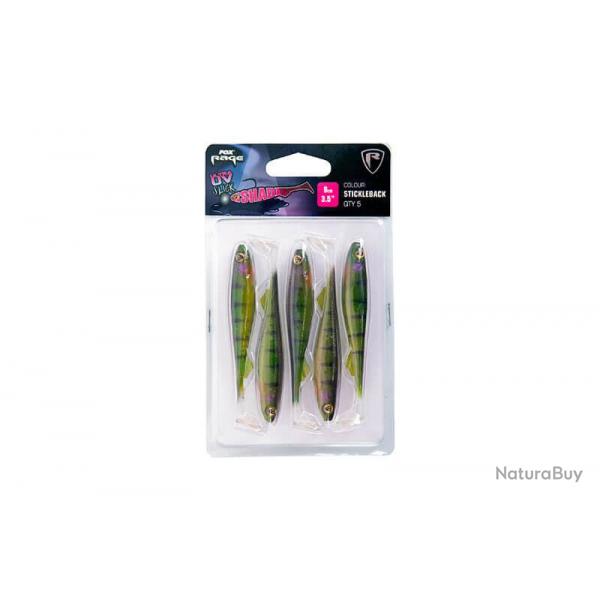 Pack de leurres souples Slick Shad UV - FOX RAGE Stickleback UV - 9cm