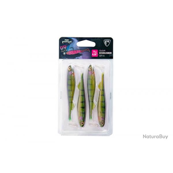 Pack de leurres souples Slick Shad UV - FOX RAGE Stickleback UV - 11cm