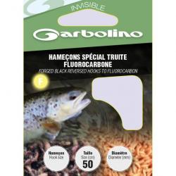 Hameçons montés Spécial Truite Fluorocarbone - GARBOLINO N°8 - Ø 0,18mm