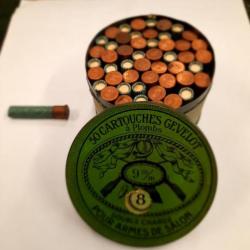 munitions 9mm Flobert carton double charge