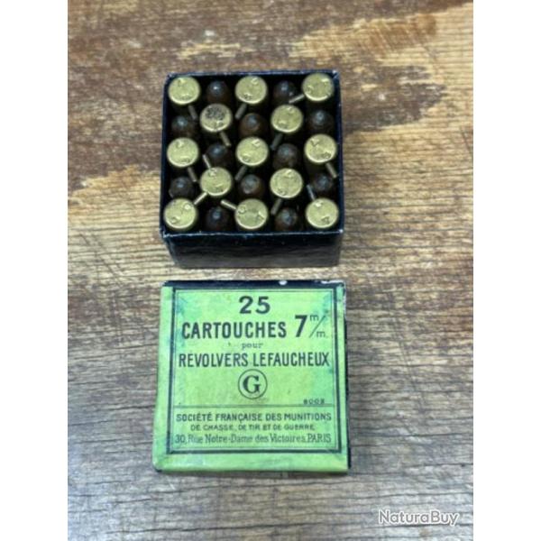 Munitions, anciennes  7mm  broche poudre noire