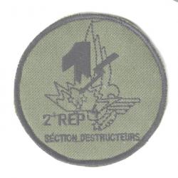 2° REP/ 4° Compagnie/ 1° Section/ Section de Destructeurs. Ø 89 mm. basse visibilité. Titre d'épaule