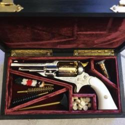 Très Rare revolver Pocket remington deluxe plaqué or gravé 1863