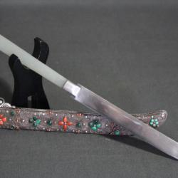 Couteau (dague poignard) Chinois à poignée en jade - Chine, fin du 19ème siècle