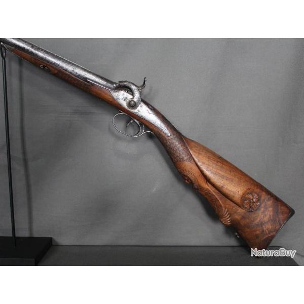 Fusil de chasse canons juxtaposs  percussion - France, Vers 1840-1850