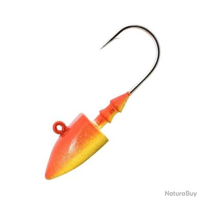 Madness Tête Plombée Bakuree Head – 6 G, Hameçon N°1/0, Couleur Orange (lot De 3)