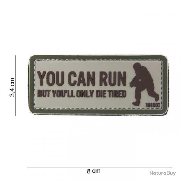 Patch 3D PVC You can run gris et vert | 101 Inc (0001 0892)