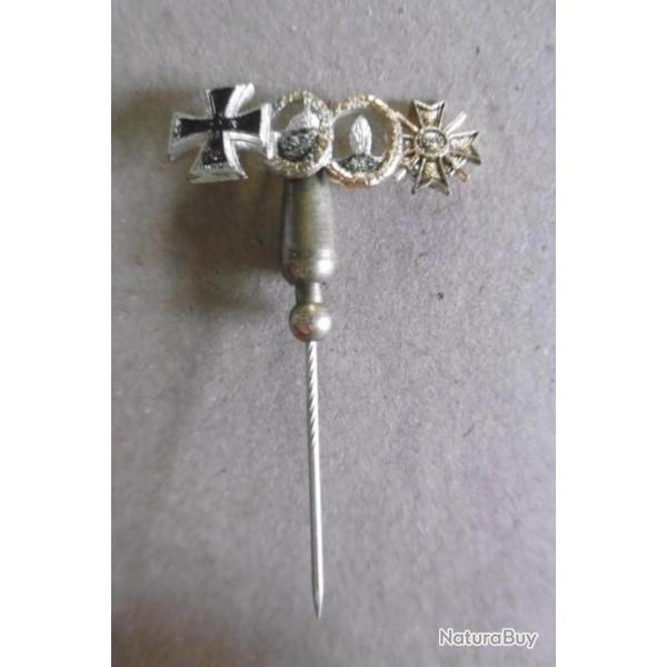 BROCHE OU EPINGLETTE DE REDUCTION DES MEDAILLES ALLEMANDES CROIX DE FER