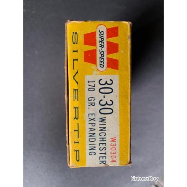 Vends 1 boite de munitions cal 30x30 winchester Silvertip Super-Speed 170 GR EXPADING  Mad in USA