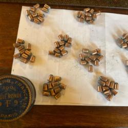 90 balles 9mm annulaire ronde ancienne avec boîte origine