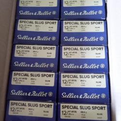 Boîtes de 25 cartouches slug calibre 12/67 Sellier et Bellot