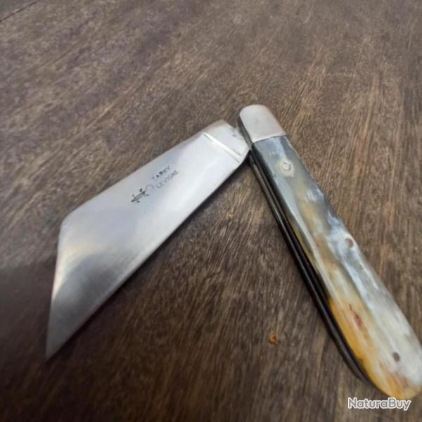 Rare Couteau DONJON LANGRES TARRY LEVIGNE Manche en Corne