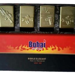 Bohai Coffret x4 Briquet essence collection militaria