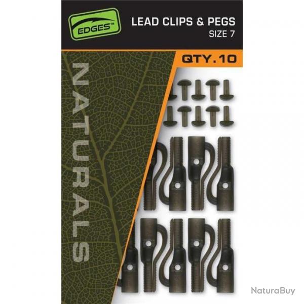 clip plomb fox naturals size 7 lead clip & peg