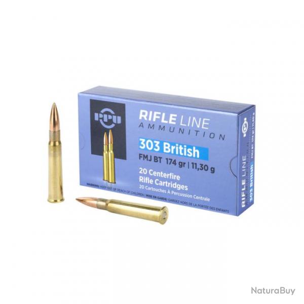 Munitions PARTIZAN PPU 303 british FMJ BT 174 grains