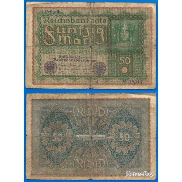 Allemagne 50 mark 1919 Reichsbanknote Marks