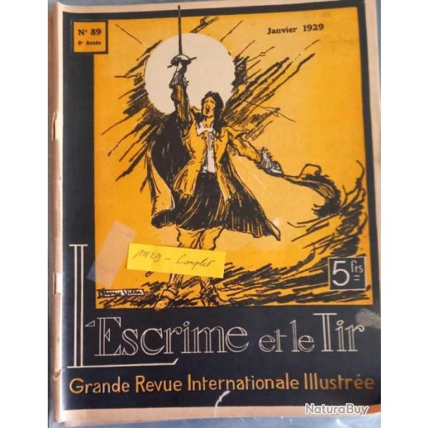 1929 - L'Escrime et le tir  Les Armes.  L'escrime franaise -  Revues illustres du monde des armes