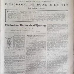 1910 - Les Armes - L'escrime française - L'Escrime et le tir -