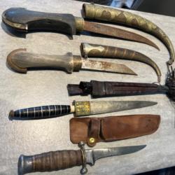 Lot de 4 couteau dague artisanats africains