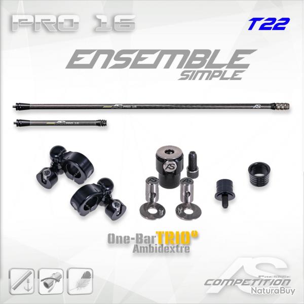 ARC SYSTEME - Ensemble FIX Pro 16 Rglable Simple M 22 mm