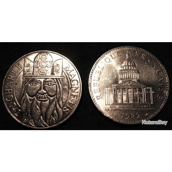 pieces de 100 francs argent CHARLEMAGNE et  PANTHEON