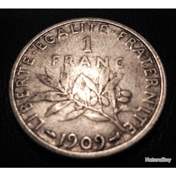 1 franc semeuse argent de 1909