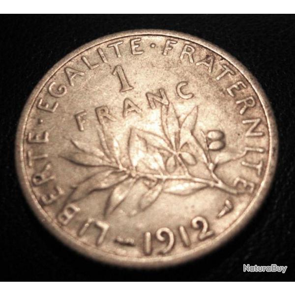 1 franc semeuse argent de 1912