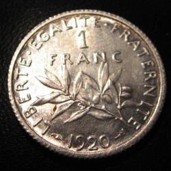 1 franc semeuse argent de 1920