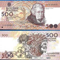 Portugal 500 Escudos 1992 Billet Neuf Mouzinho Escudo