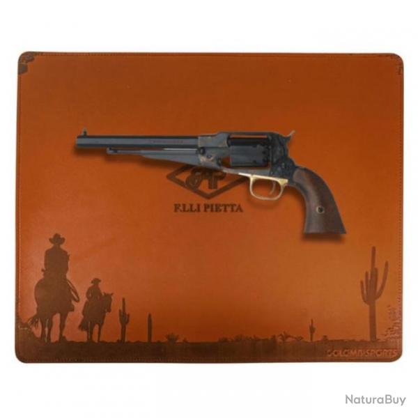 Revolver Pietta 1858 Remington  Acier Jaspe CAL 44 - RGACH44 + Tapis Pietta - Destock'Poudre Noire