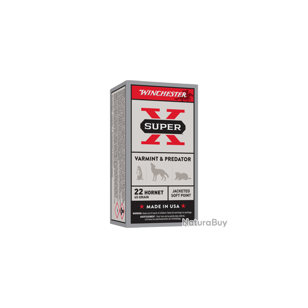 Balles Winchester Power Point - Cal. 22 Hornet - 22 Hornet / Par 1