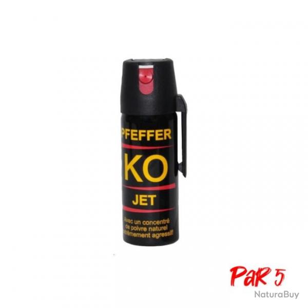 Bombe lacrymogne Pfeffer Gel poivre " Jet poivre " - 40 ml / Par 5