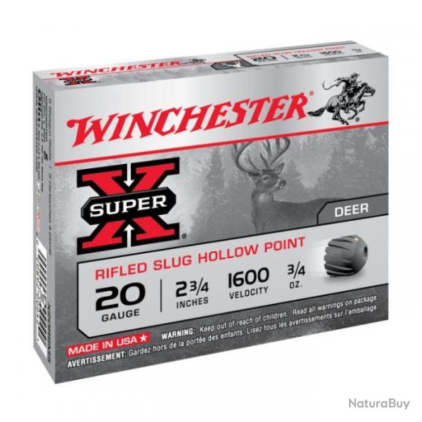 Cartouche Winchester  balles Super-X Rifled - Cal. 20/70 - Par 1