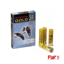 Cartouches de chasse FOB Gold 34 Magmum - Cal.20/76 - Par 10 - 6 doré / Par 5