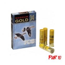 Cartouches de chasse FOB Gold 34 Magmum - Cal.20/76 - Par 10 - 6 doré / Par 10