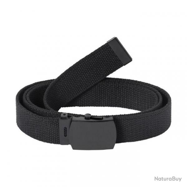 Ceinture Toile Percussion unie - 130 cm - Noir mat