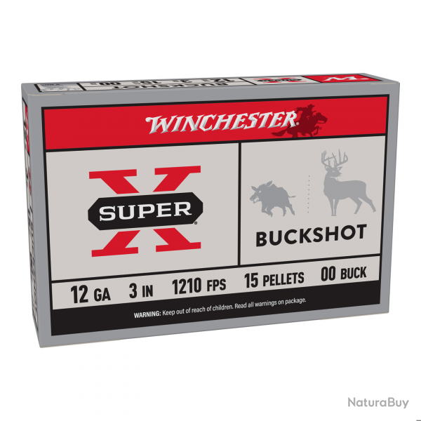 Chevrotine Winchester BuckShot Super X - 12 / 12/76