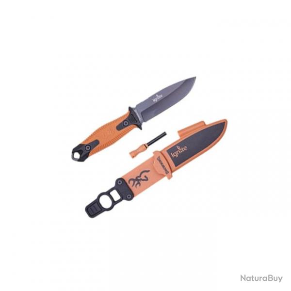 Couteau de chasse Browning Ignite - 10 cm - Orange