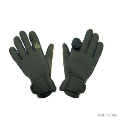 Gants De Chasse Pinewood 1152 Hunters - Néoprène, Vert Mousse/Noir, Taille 6-11, Poignée Caoutchouc