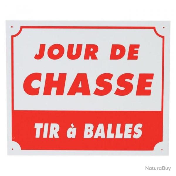 Panneau de signalisation Januel Jour de chasse tir  balle Akylux - 2