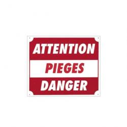 Panneaux Akilux Europarm " Attention pièges danger " 30 x 25 cm