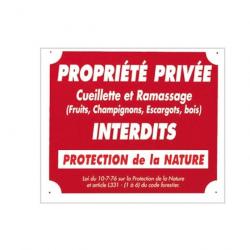 Panneaux Aluminium Europarm " Propriété privée cueillette .. " 30 x 2